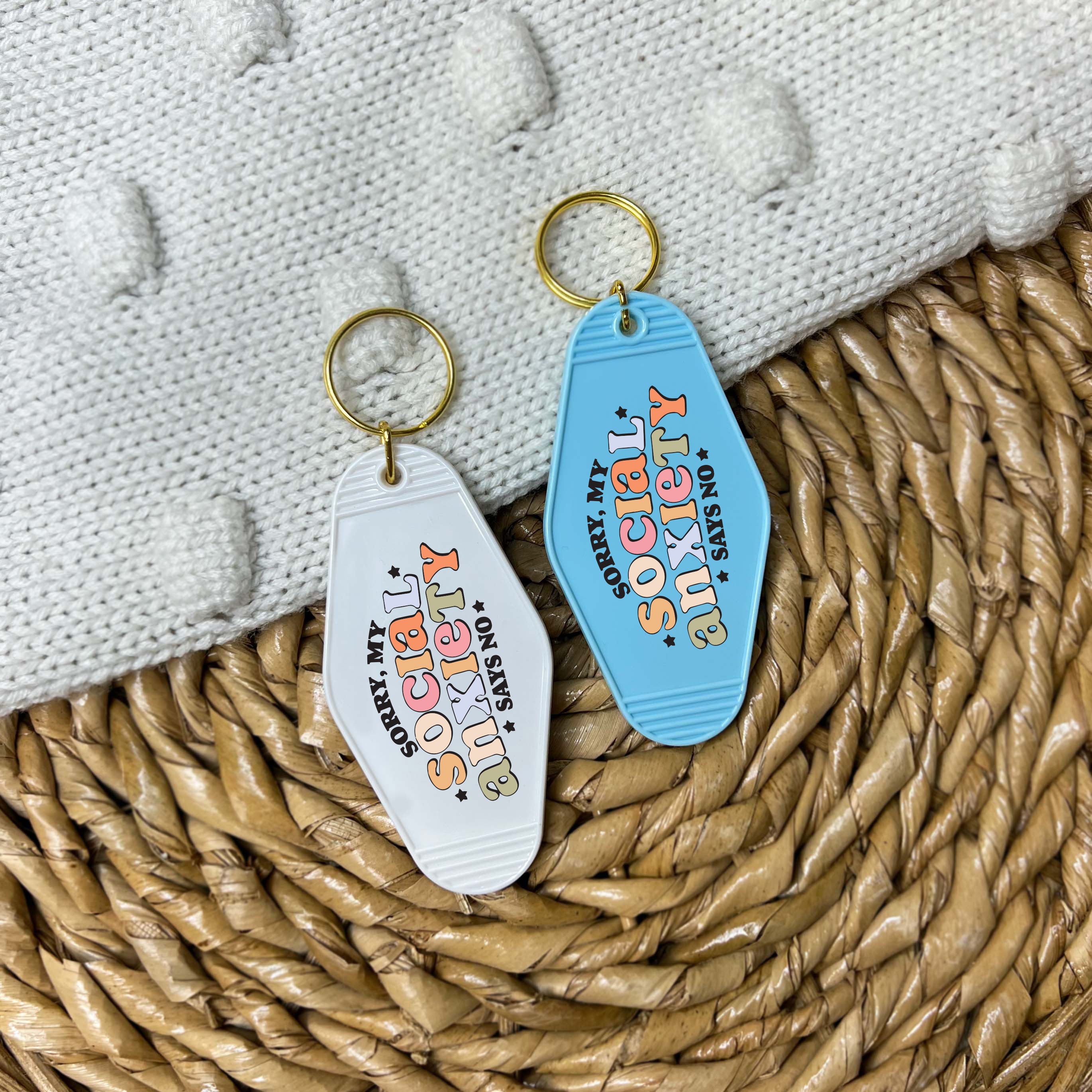 Sorry My Social Anxiety Says No Keychain