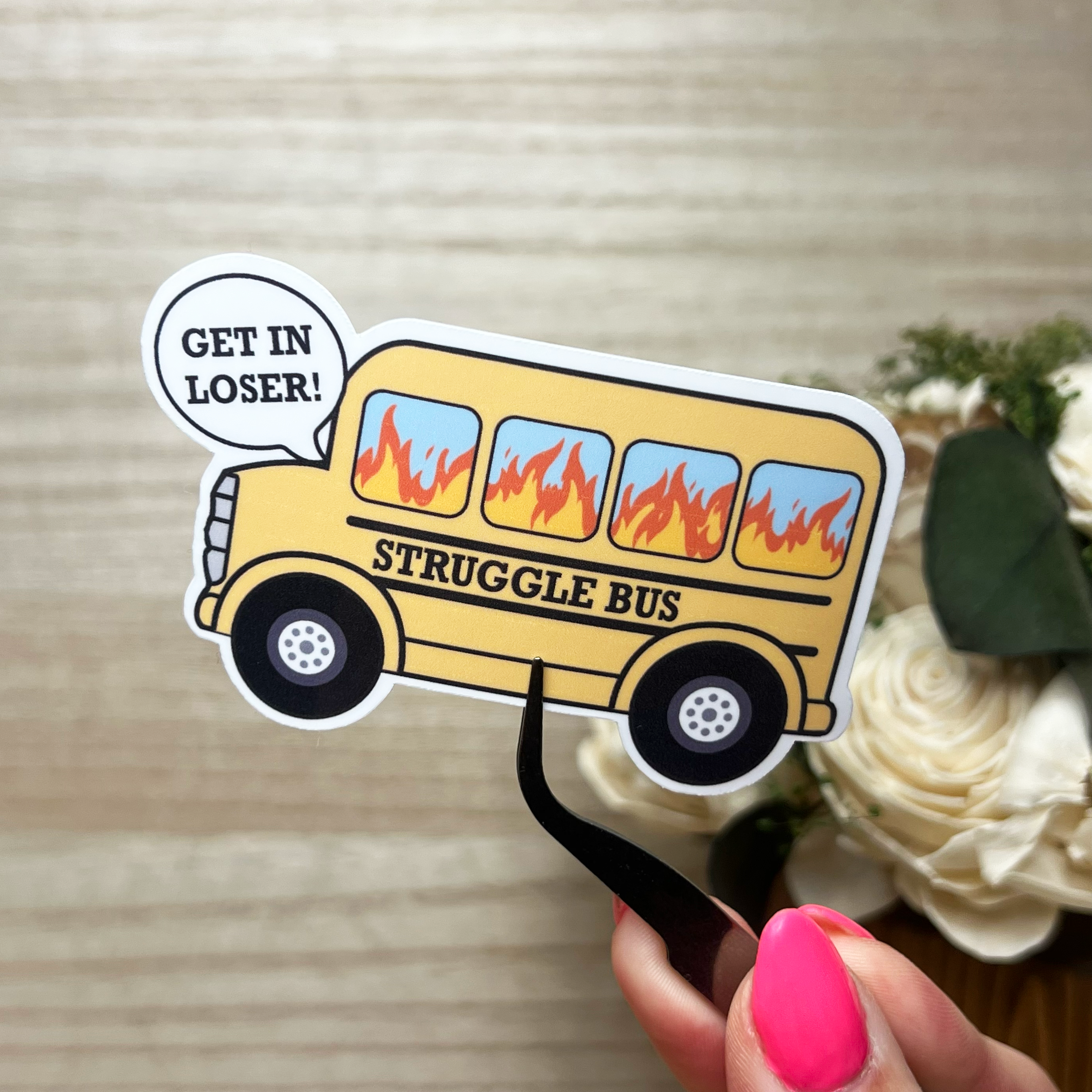 Struggle Bus Sticker