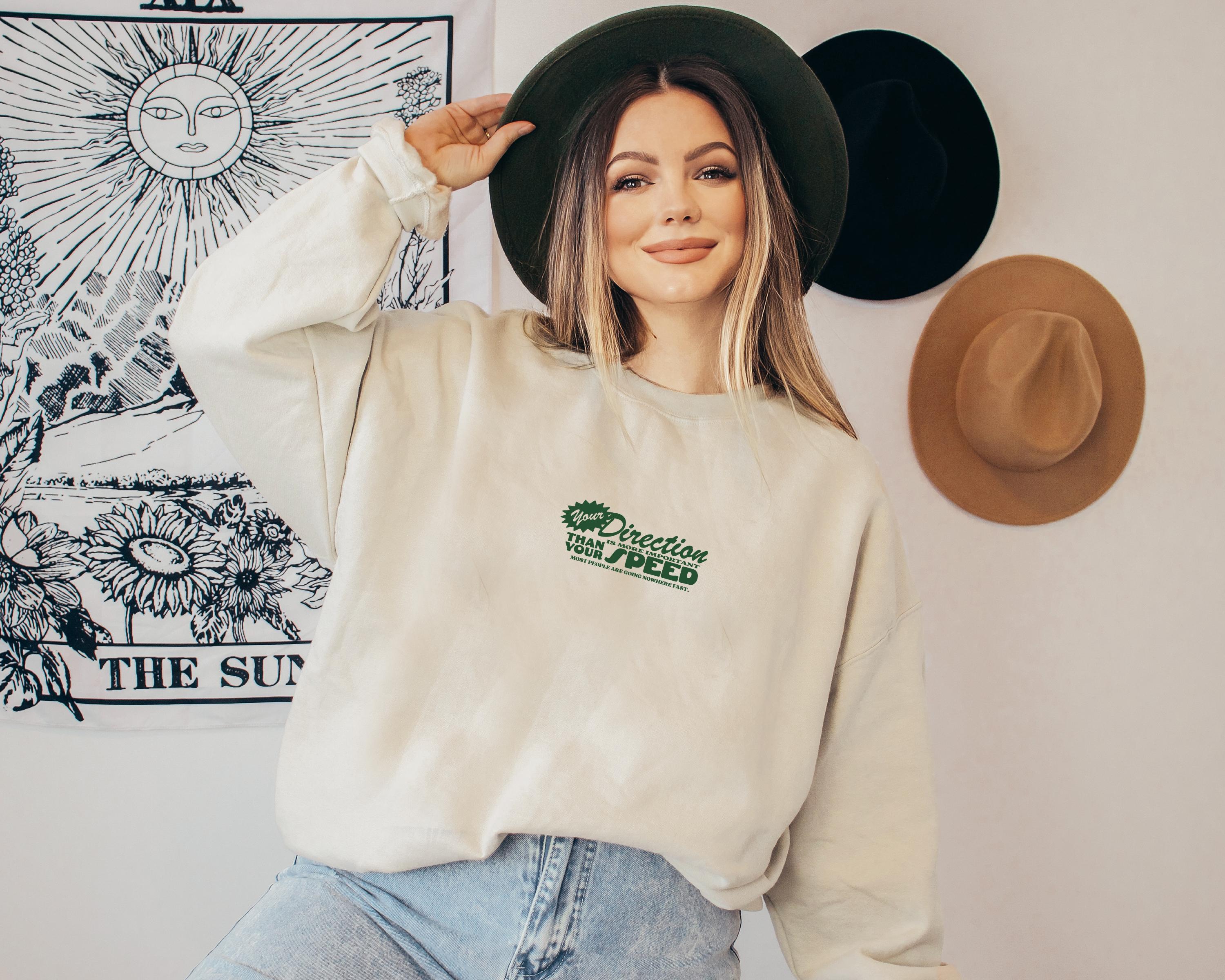 Your Direction is More Important Than your Speed Crewneck/Hoodie