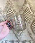 Pink Bow Coquette Glass Mug