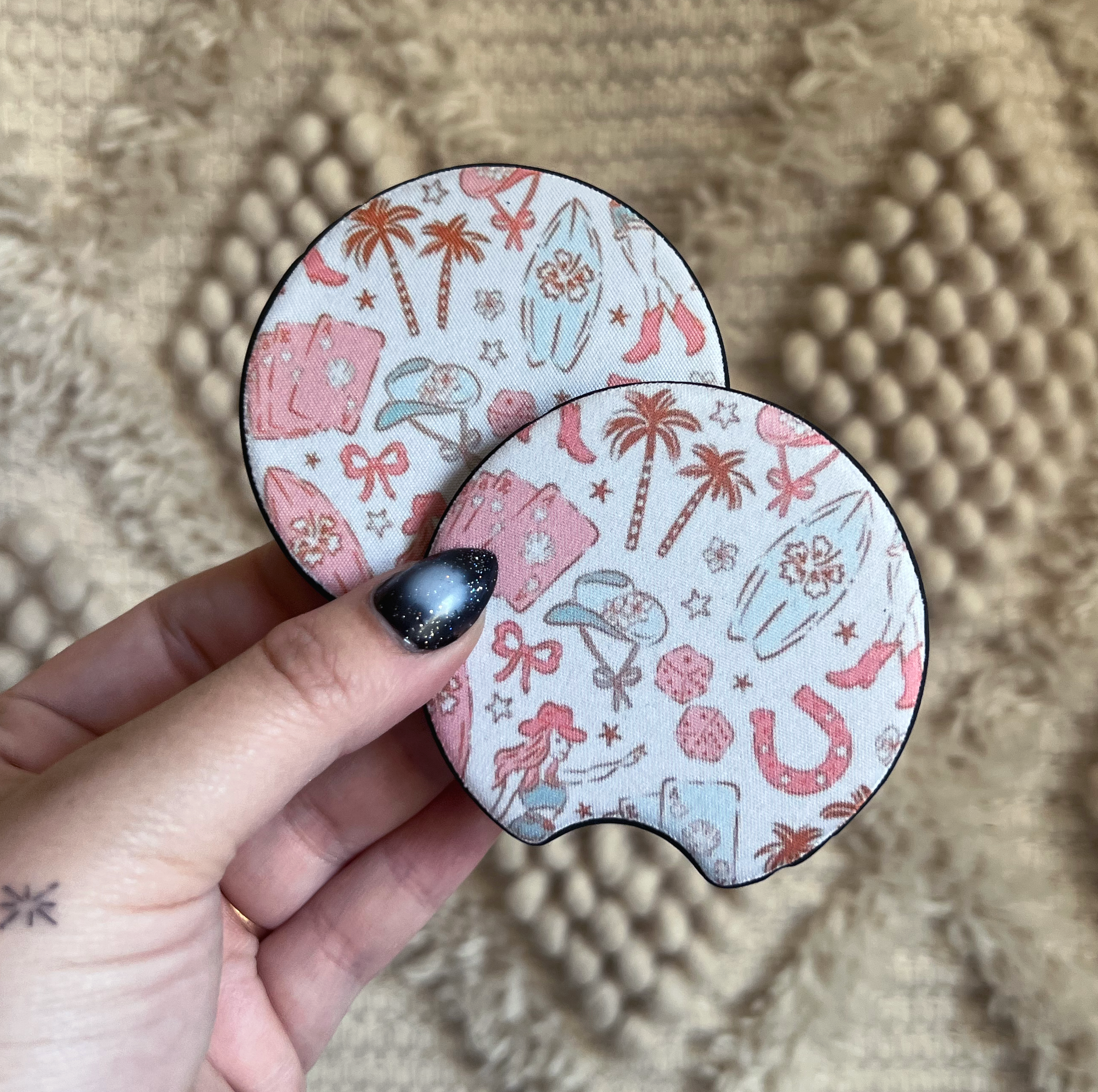 Coastal Cowgirl Car Coaster