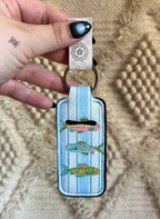 Vintage Fish Chapstick Holder Keychain