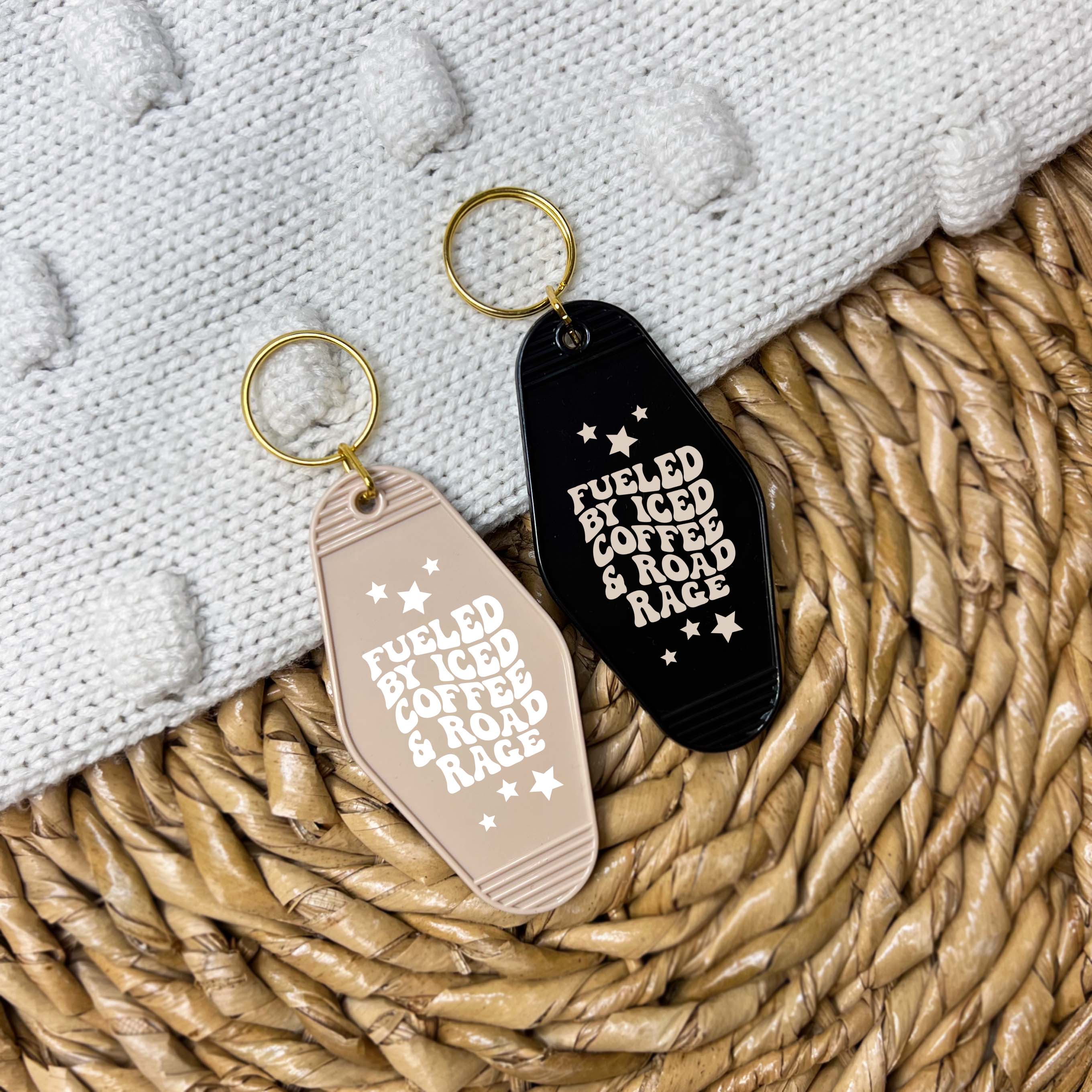 Fueled By Iced Coffee & Road Rage Keychain