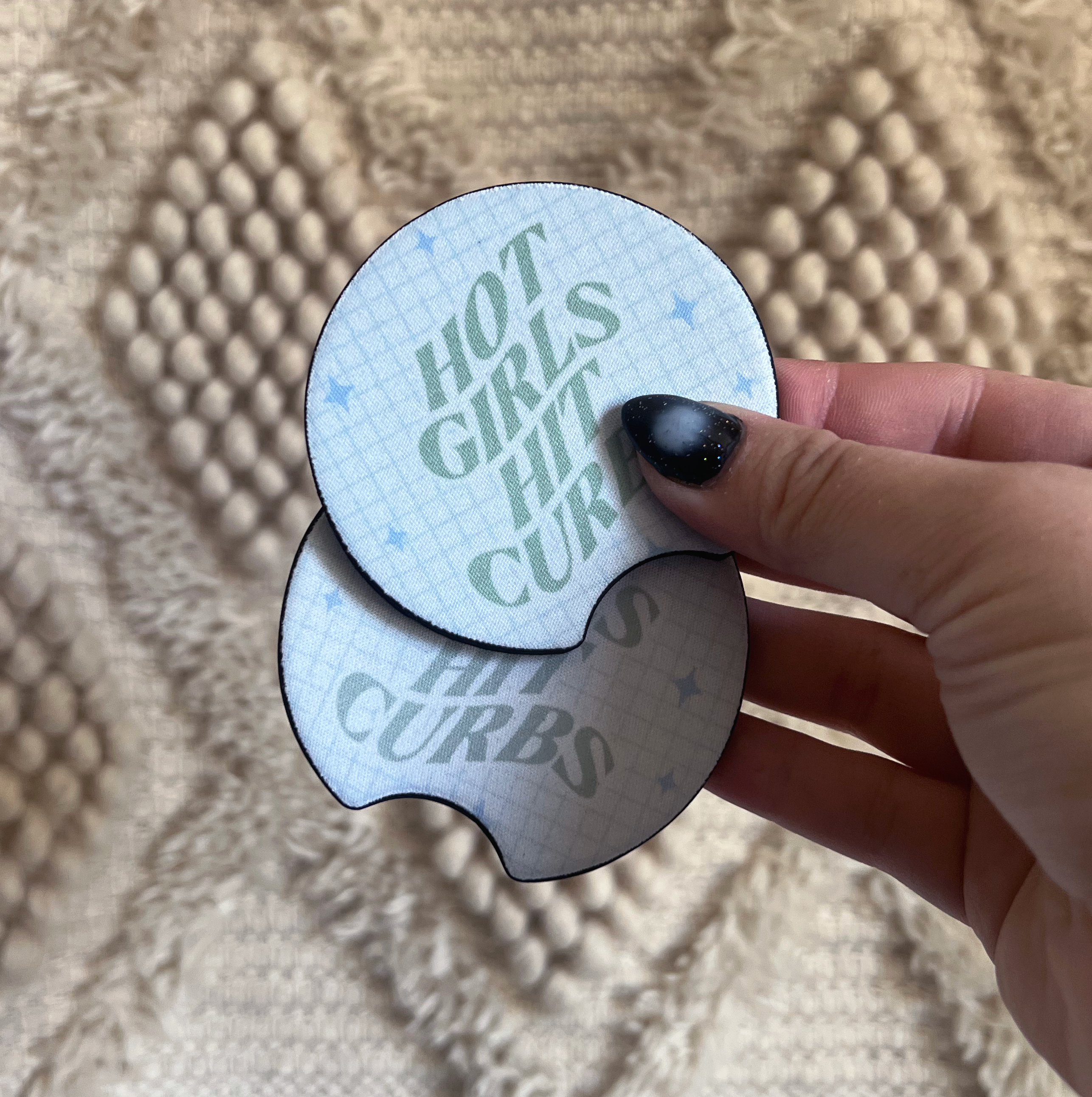 Hot Girls Hit Curbs Car Coaster