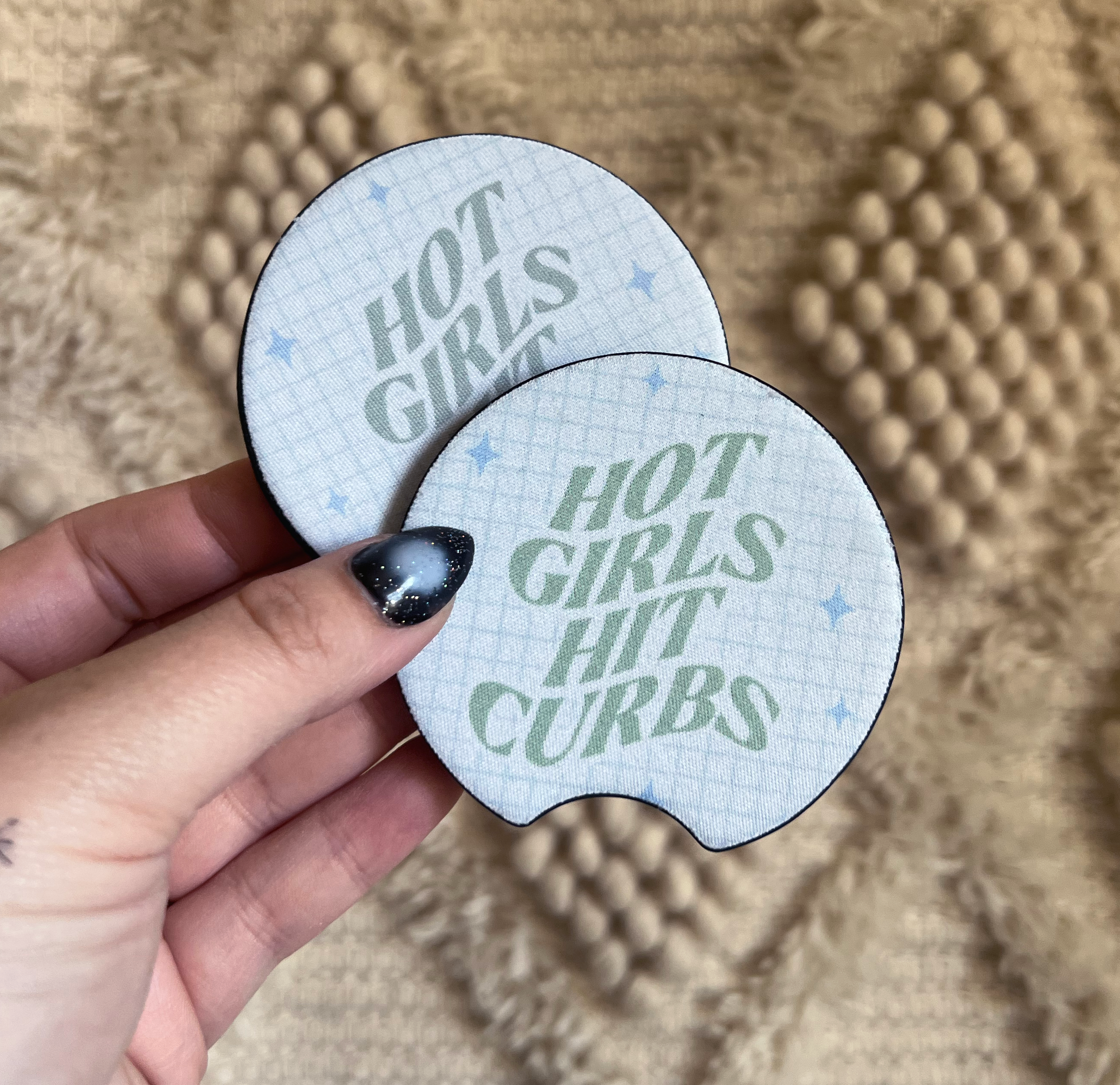 Hot Girls Hit Curbs Car Coaster