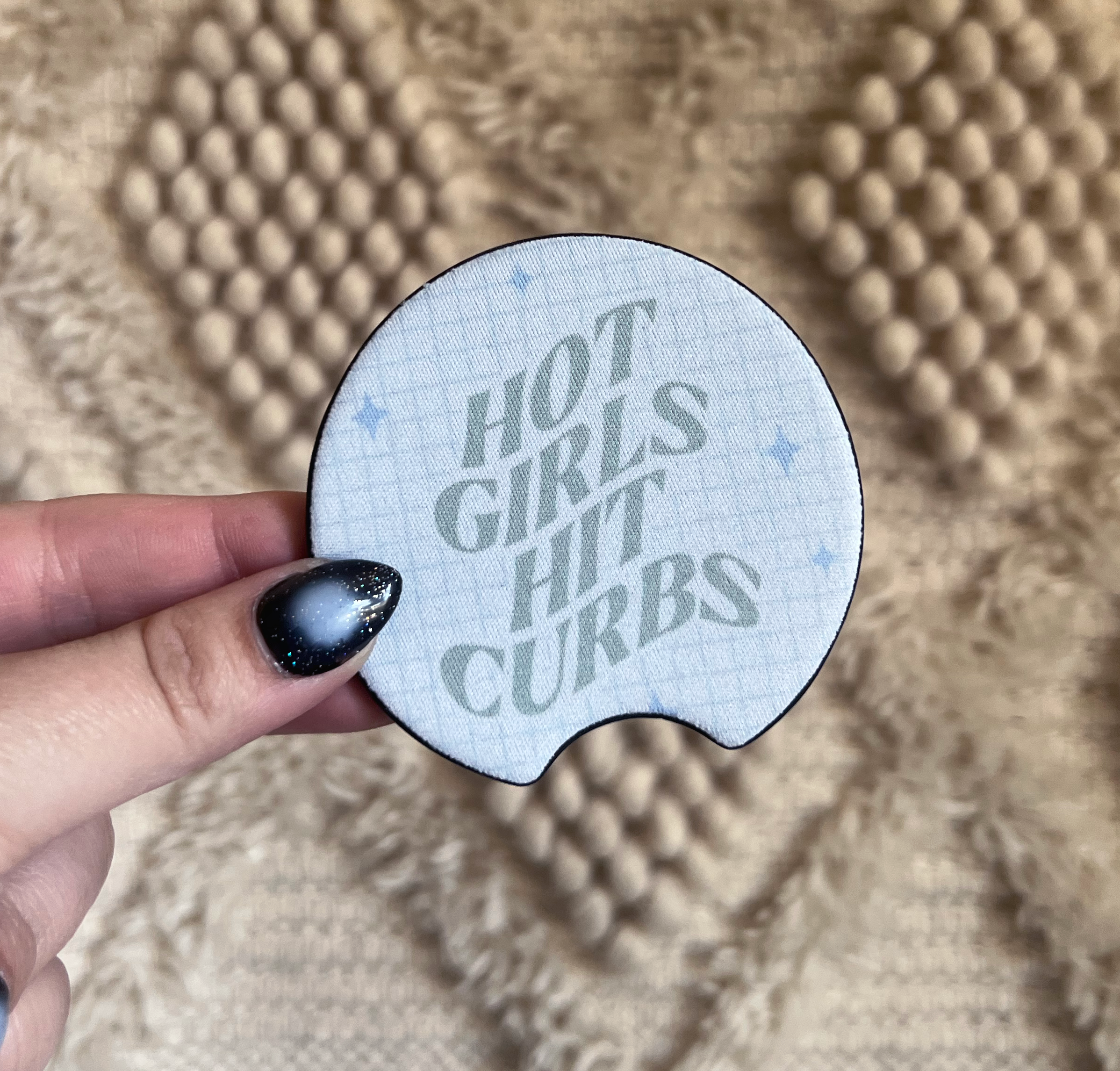 Hot Girls Hit Curbs Car Coaster