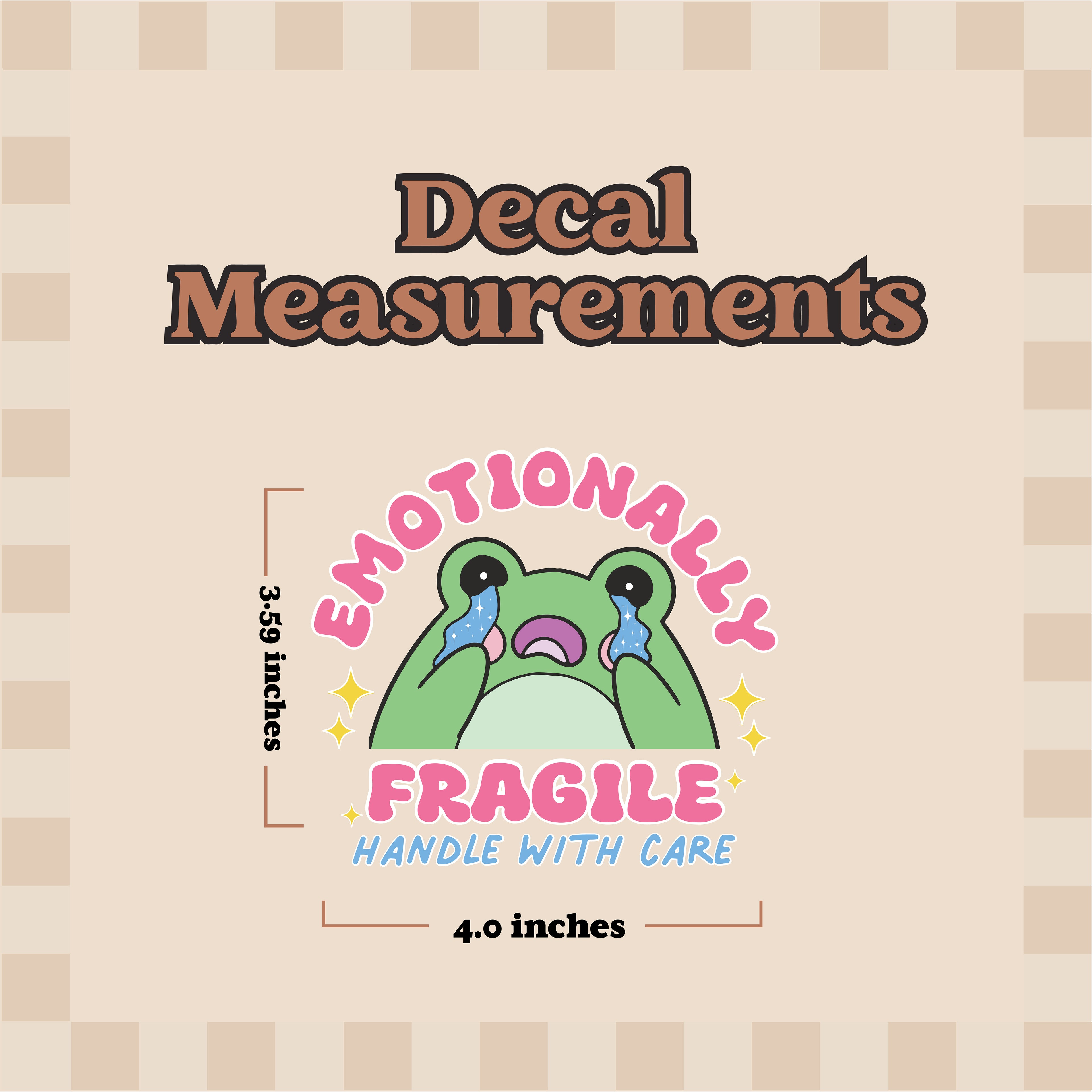 Emotionally Fragile Handle With Care Decal