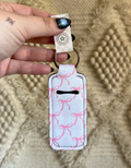 Coquette Bows Chapstick Holder Keychain