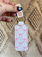 Coquette Bows Chapstick Holder Keychain
