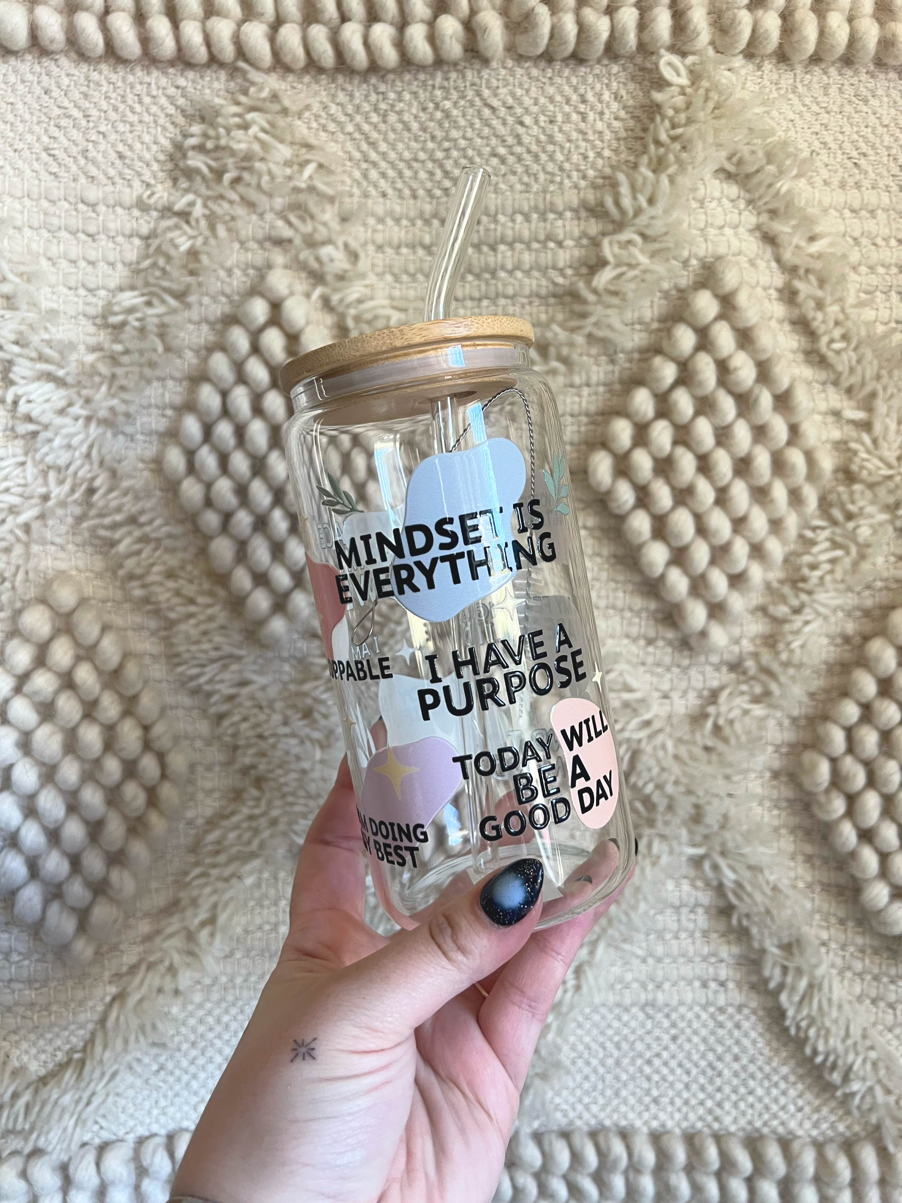 Self Love Motivation Glass Cup