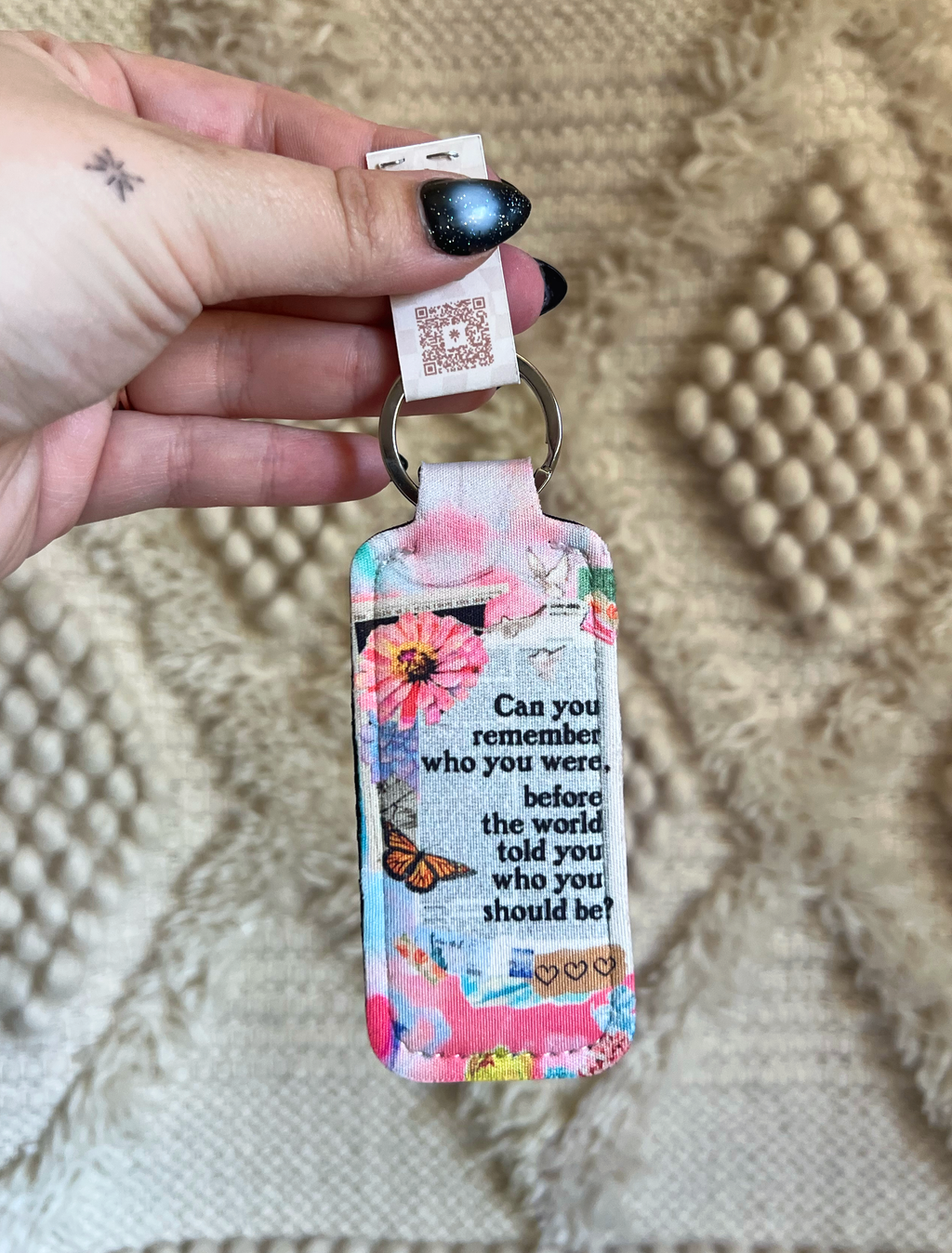 Can You Remember Chapstick Holder Keychain