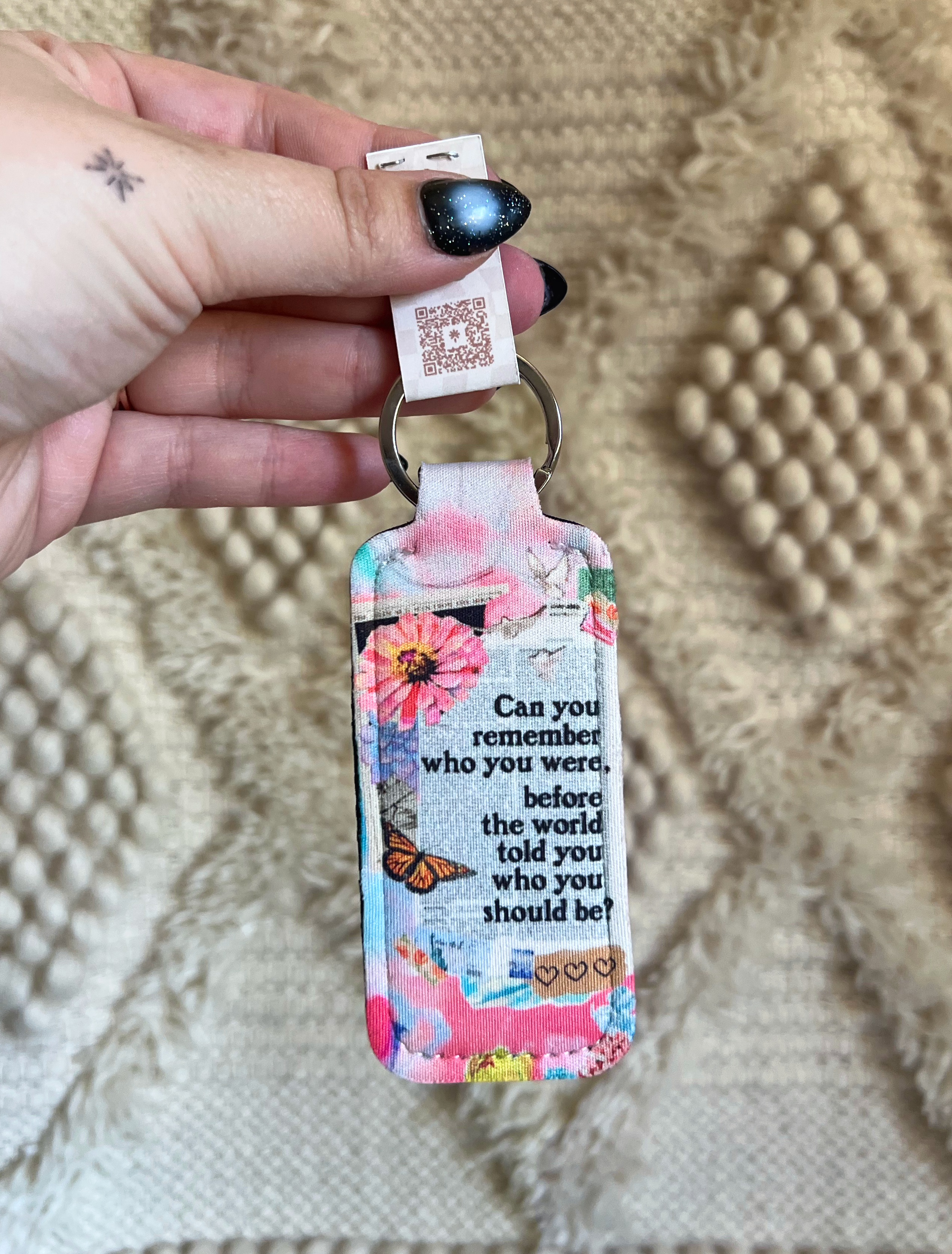 Can You Remember Chapstick Holder Keychain