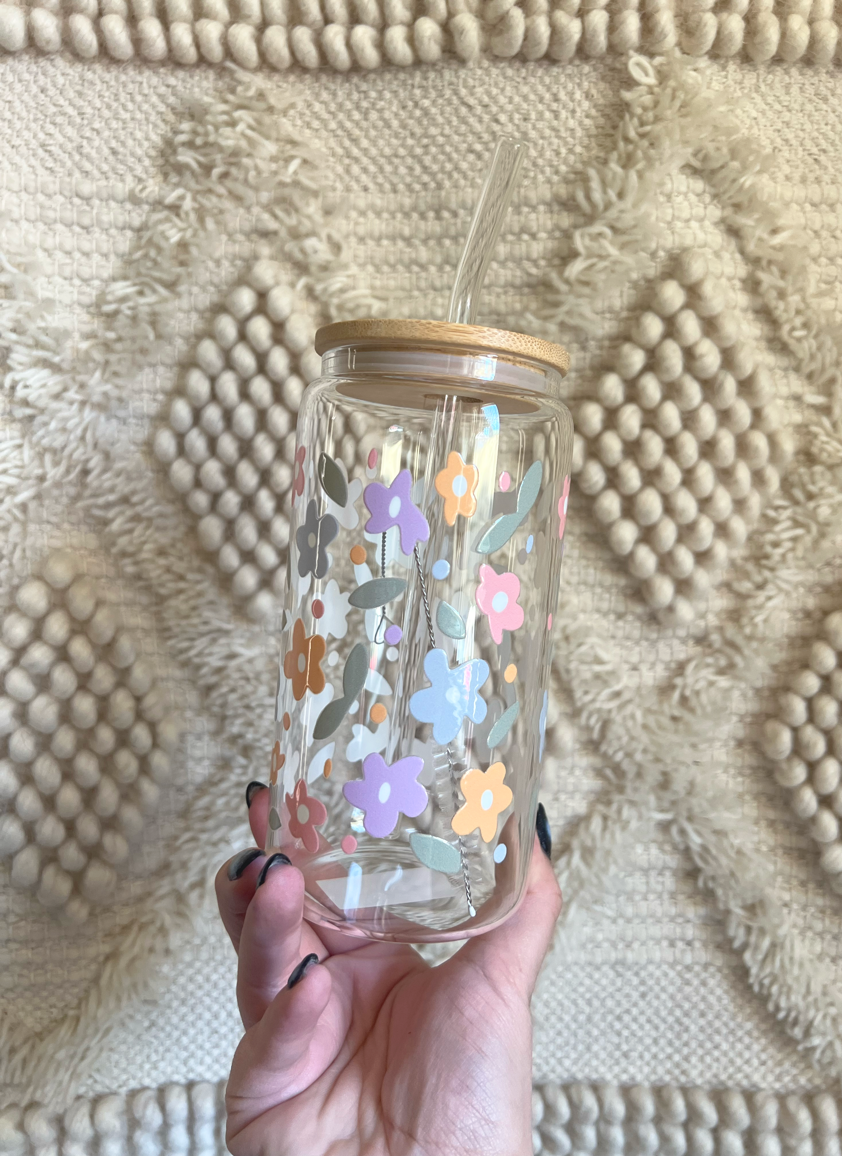 Spring Florals Glass Cup