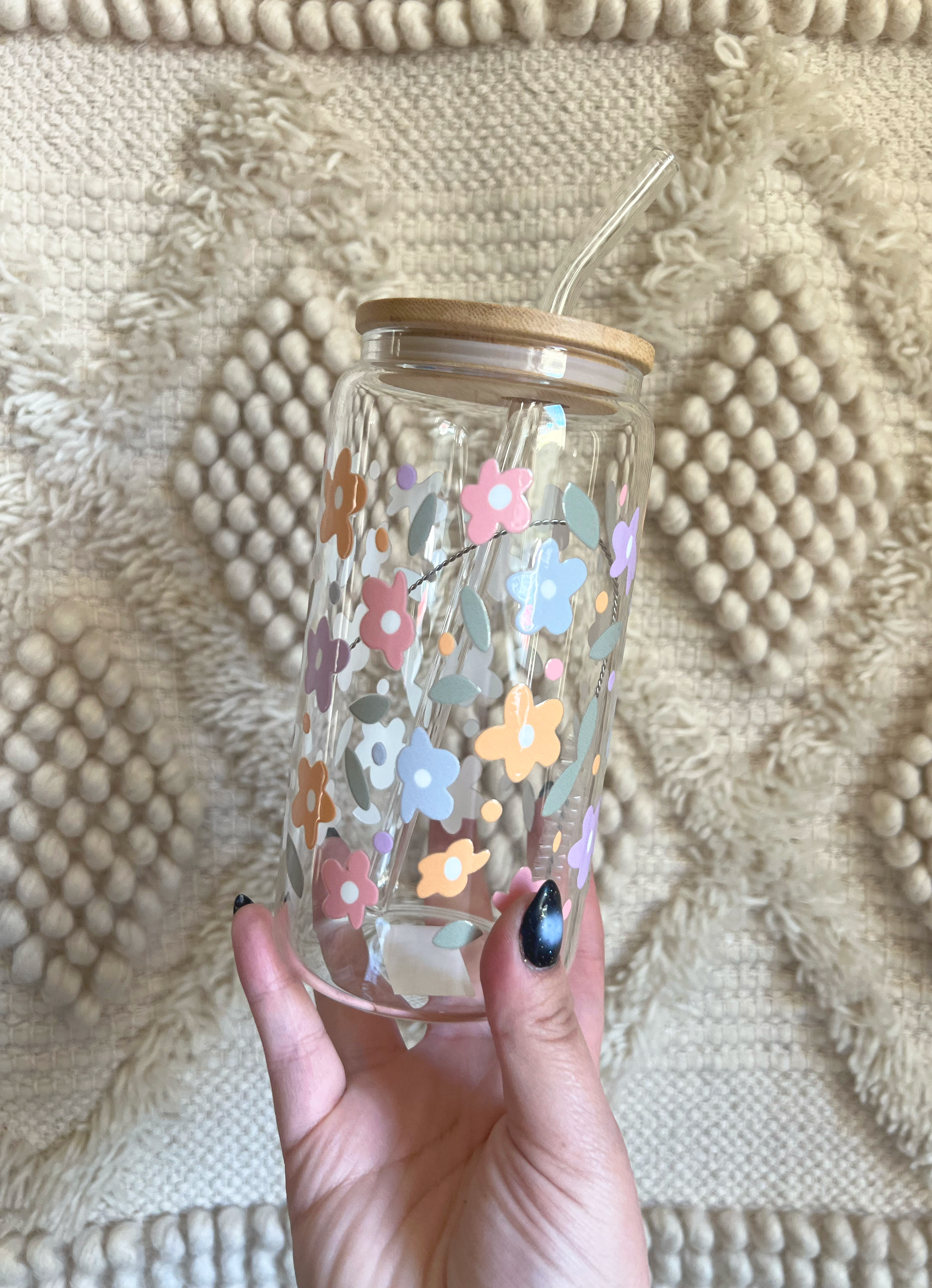 Spring Florals Glass Cup